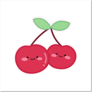 Kawaii Cute Cherry Posters and Art